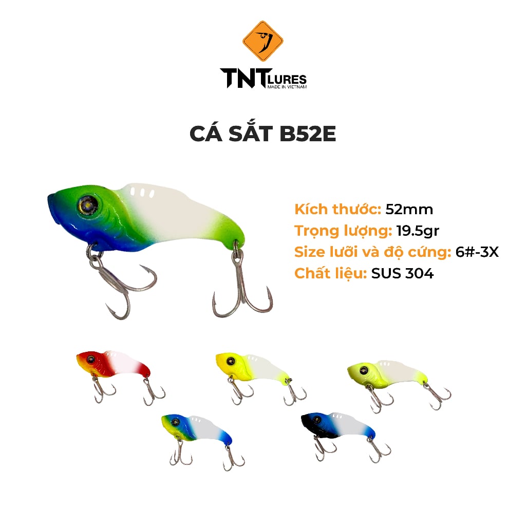 Mồi Câu Lure Cá Sắt TNTLures B52e (B52e) 5,2cm/19,5g