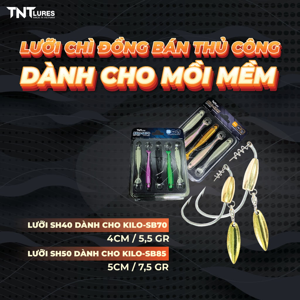 Lưỡi bán thủ công dành cho mồi mềm Kilo-SB70 , Kilo-SB85 TNTlures