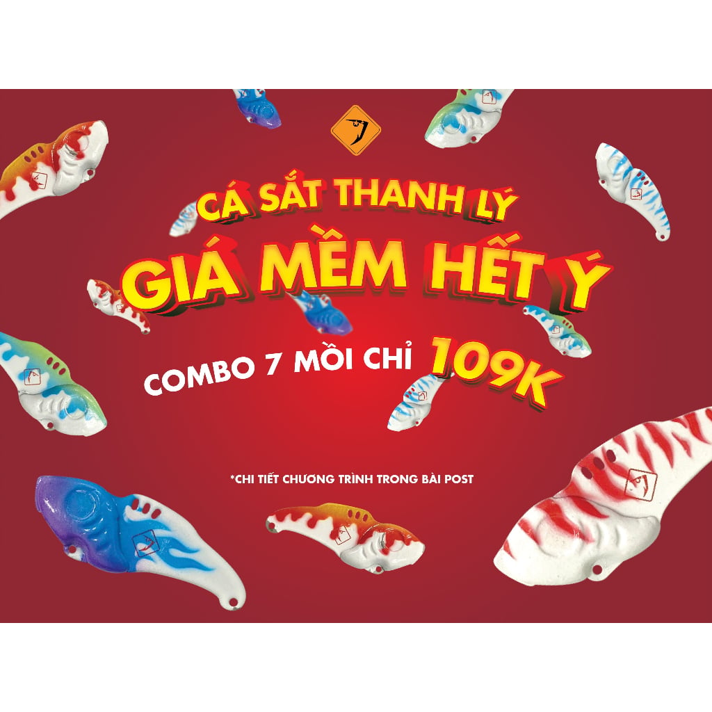 Combo 7 thân cá sắt thanh lý TNTlures