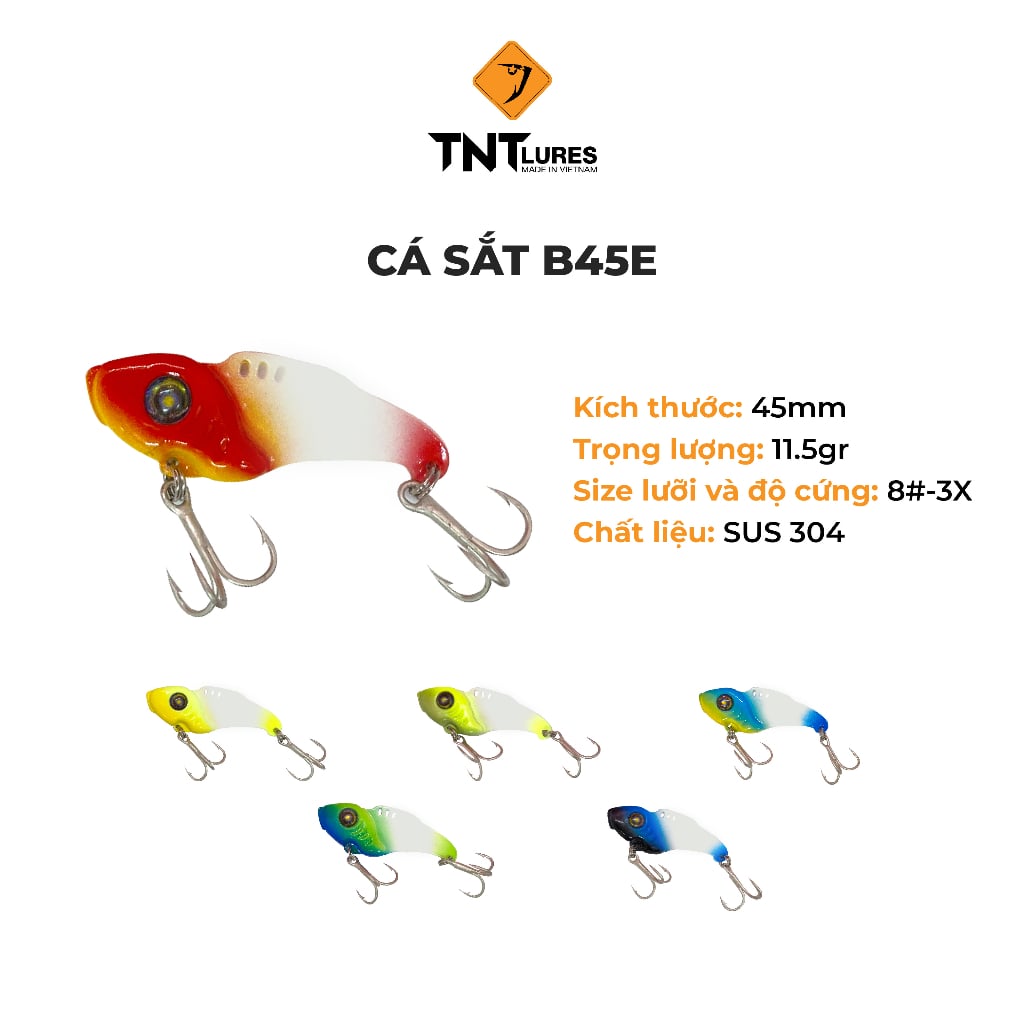 Mồi Câu Lure Cá Sắt TNTLures B45e 4,5cm/11,5g