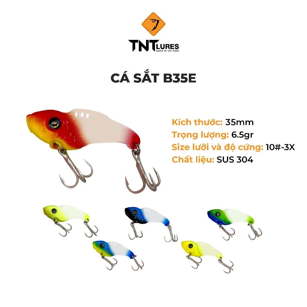 Mồi Câu Lure Cá Sắt TNTLures B35e 3,5cm/6,5g